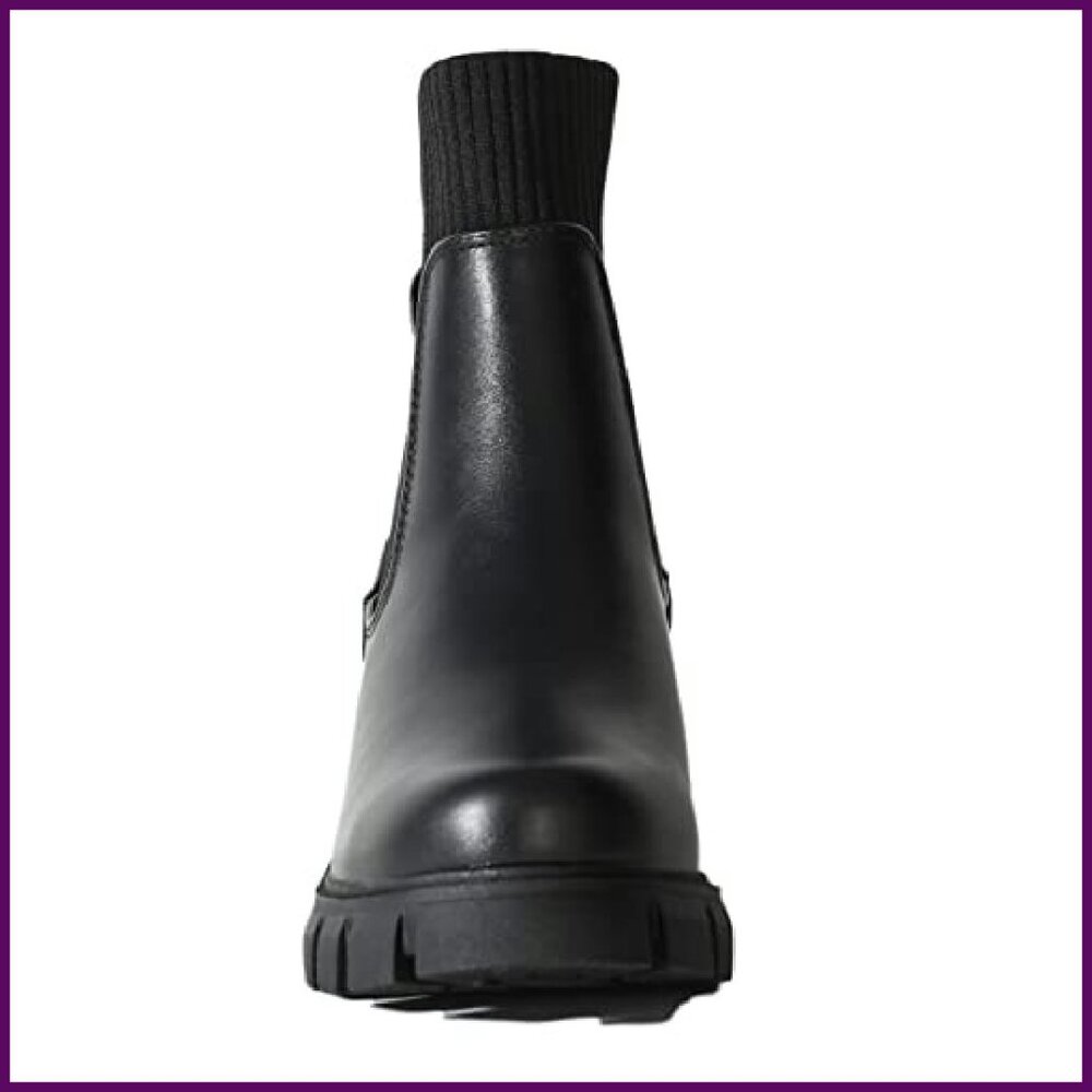 Platform Ankle Boots Elastic Chunky Block Heel Ch… - image 5